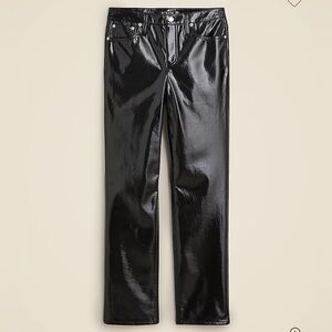 J. CREW Classic straight pant in faux leather